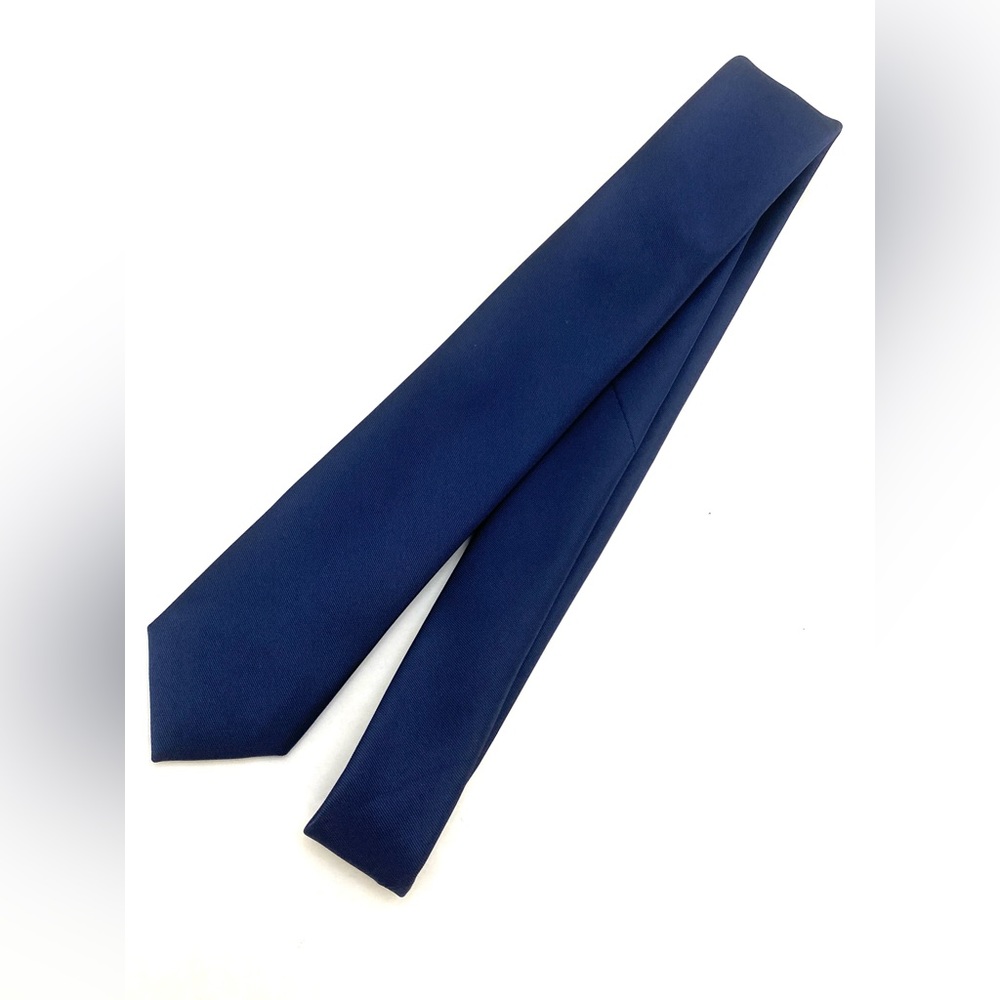 Tommy Hilfiger Navy Blue Polyester Skinny Necktie